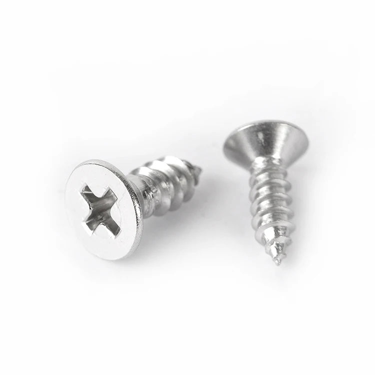 Dongji Zinc DIN7982 Flat Cross Head Self Tapping Screws Stainless Steel Self Tapping Screws Self Tapping Stainless Screw