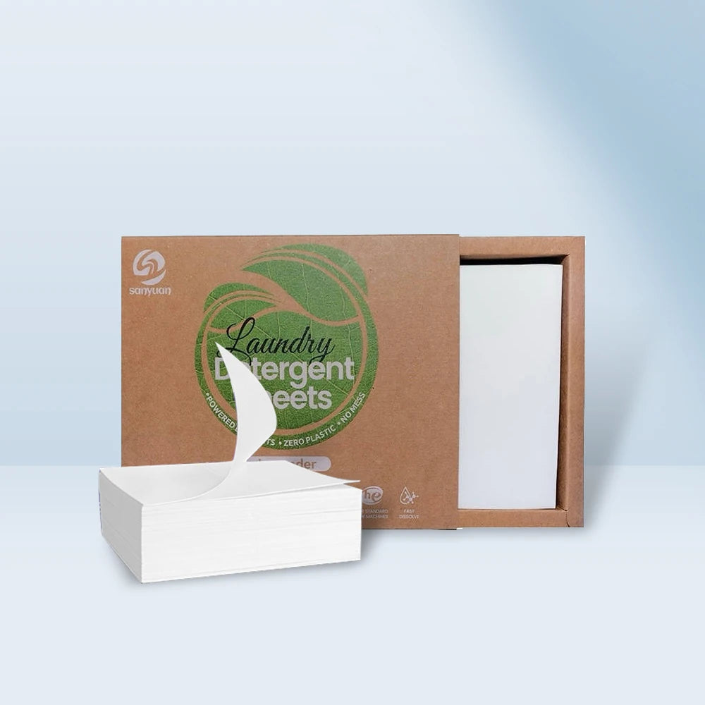 Factory Price Solid Enzyme Lavender Scent Long Lasting Laundry Strips Eco Friendly Plastic Free Laundry Detergent Sheets