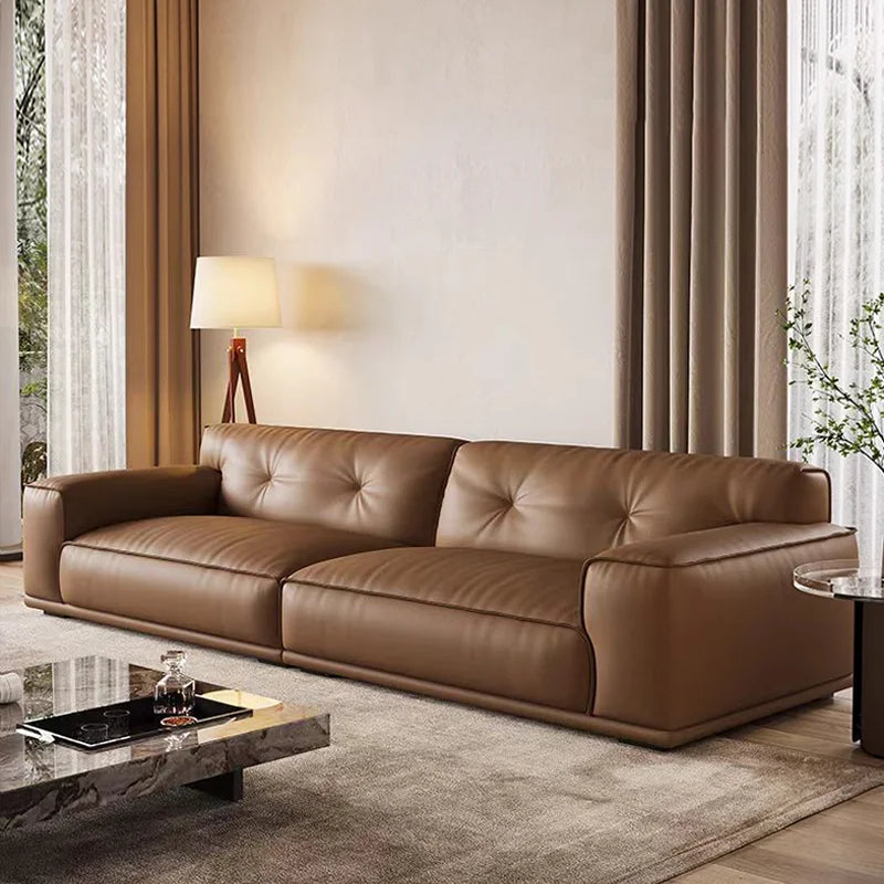 Italian Style Faux Leather & Fabric Sofa Set 2 Seater Recliner Sectional for Luxury Living Room