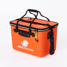 SNEDA Folding Fishing Bucket EVA Fishbox Outdoor Water Box Packing Live Fish Bucket Thickened Fishing Bag
