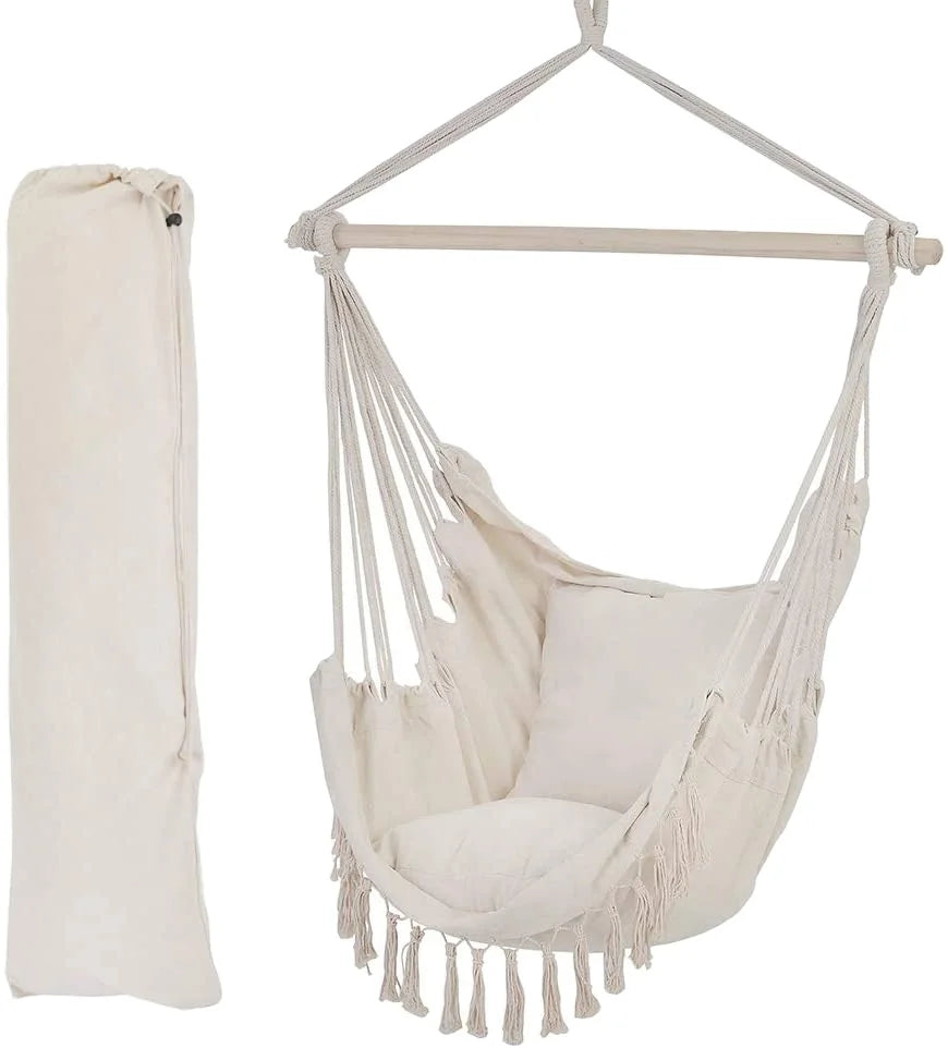 Woqi Customize Swing Seat Cotton Canvas Patio Porch Outdoor Hammock Chair