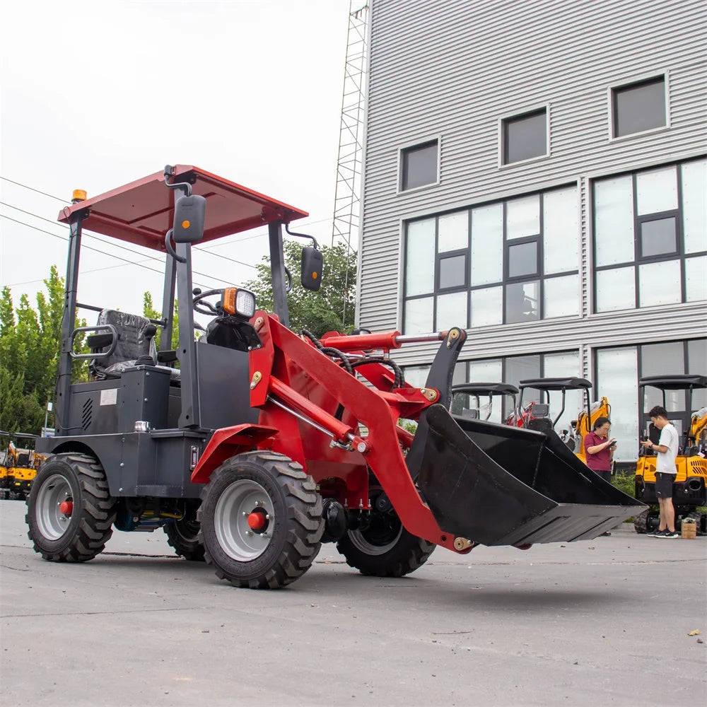 Factory Direct Export CE Certified 2ton HTDL06 Mini Wheel Front Loader with Shovel Joystick Snow Blade Bucket Attachments