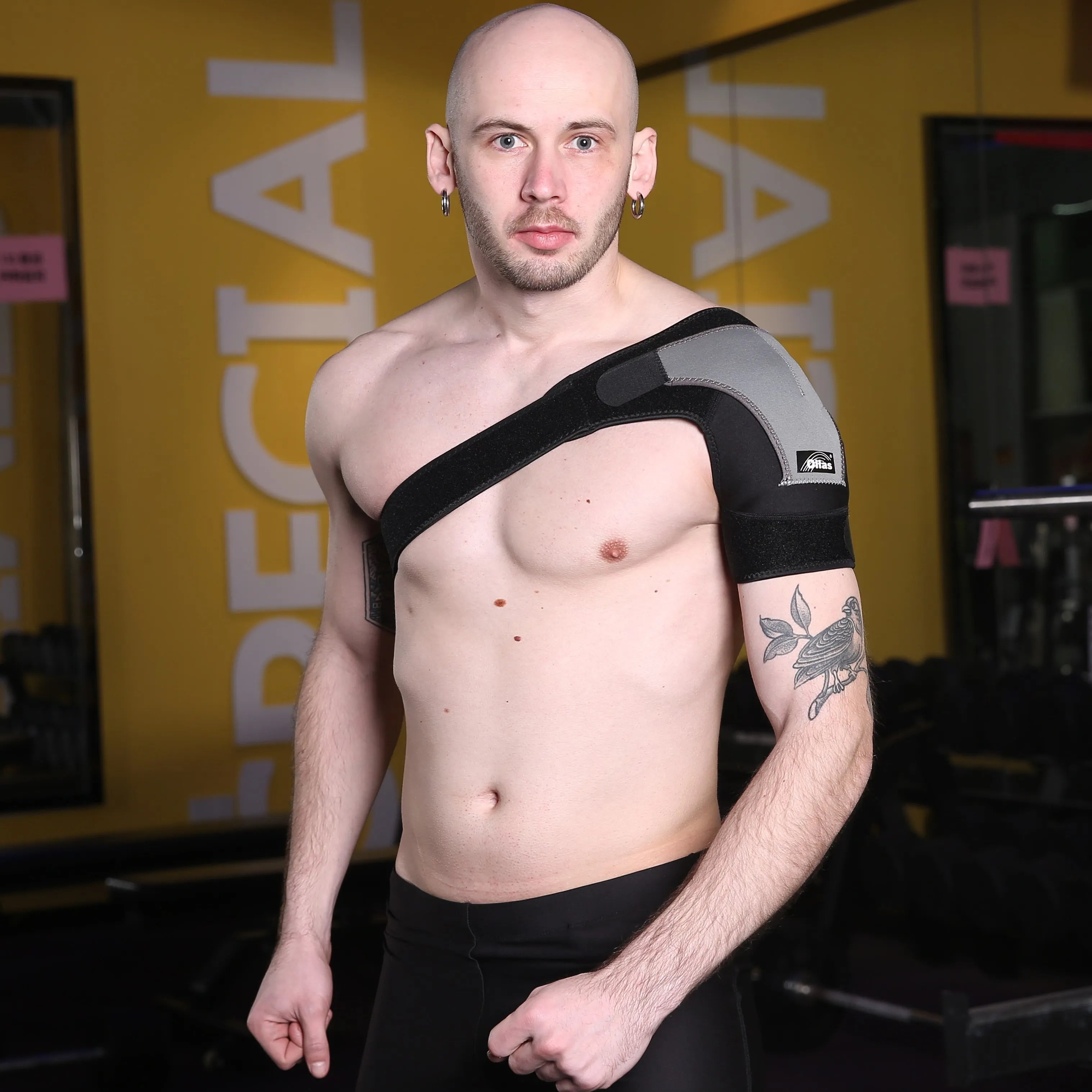 Adjustable Neoprene Shoulder Brace Sports Safety Breathable Guard with Rotator Pressure Straps Ollas Sports Injury Prevention