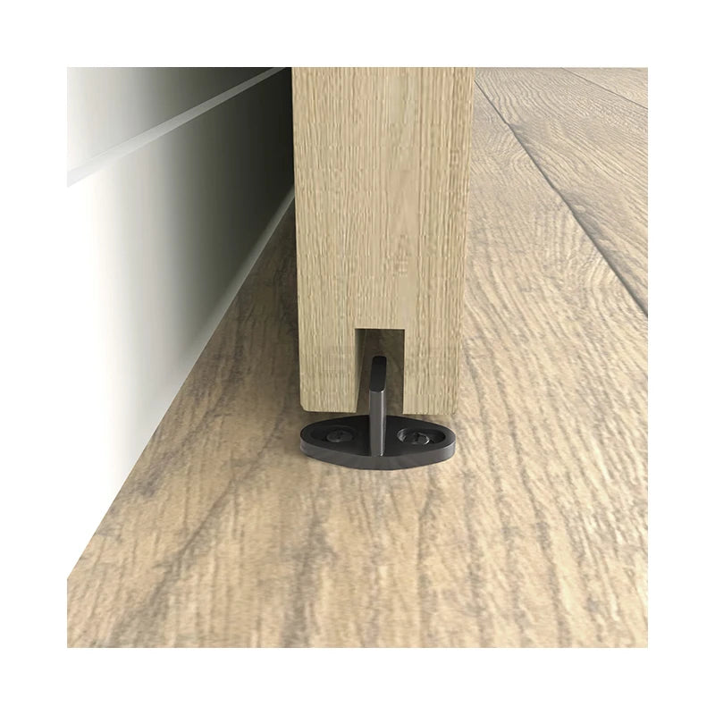 POM Barn Door Hardware Floor Guide Sliding Wood Door Floor Mounted Bottom Guide With Screws