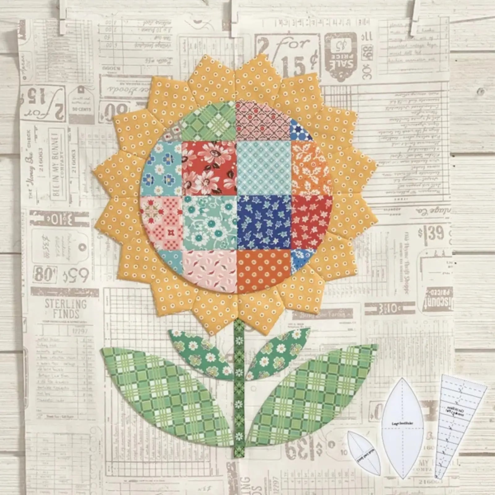 2022 New 7 Pcs DIY Acrylic Quilting Template Sunflower Quilt Template Set for Sewing Pattern Template