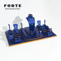 Forte Luxury Jewellery Display Mdf Pu Leather Jewelry Stand Blue Jewelry Display Bust Fashion Luxury Jewelry Display