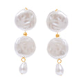 Hypoallergenic Heart Geometric C 18k PVD Gold Plated 316L Stainless Steel Chunky Hollowed Statement Earrings