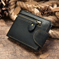 Promotional Black Slim Minimalist 6 Card Vintage Real Leather Man Wallet Best Quality 2025