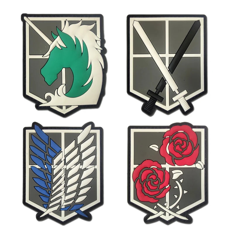 the Survey Corps PVC Rubber Patch Badges Essential Item for Titan Fans