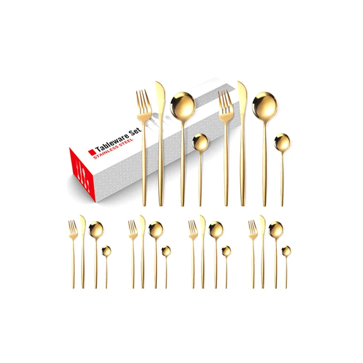 Wholesale Silverware Set Kitchen Silverware/Flatware Anti-Rust Utensil Set Multicolor Flatware Set for Home/Hotel/Restaurant