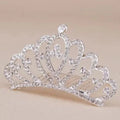 Fashion Silver Crown Hairpin Rhinestone Crystal Wedding Festival Performance Hair Accessories Alloy Comb Hairpin Accessories