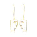 99600 xuping Jewelry Funy Niche Face Geometry Punk Drop Earring for Women Abstract Retro Fashion Clearance Sale Earring
