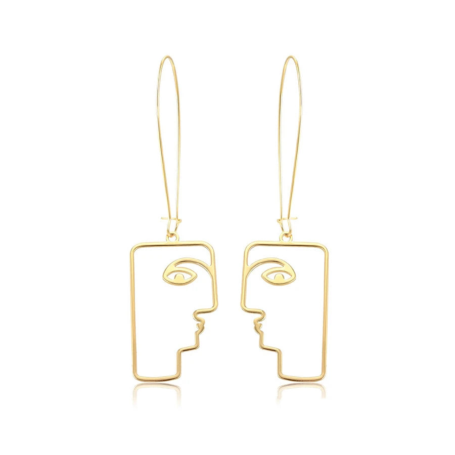 99600 xuping Jewelry Funy Niche Face Geometry Punk Drop Earring for Women Abstract Retro Fashion Clearance Sale Earring