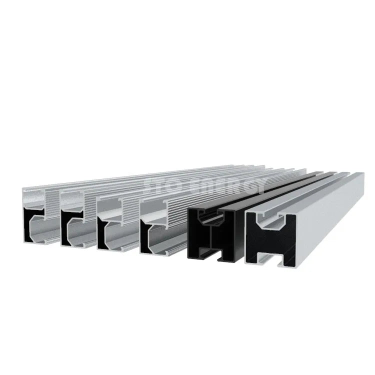 Wholesale All Black Europe Aluminum Solar Panel Mounting Profile 40x40 Rail for Solar Panel Mounting System