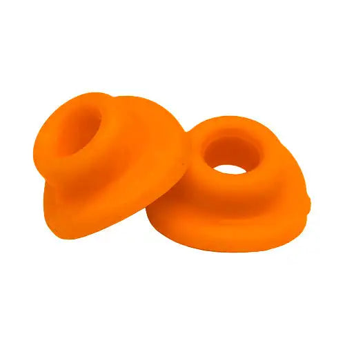 Orange Air Chamber Valve Caps Pair of Rubber Inserts for Improved Performance