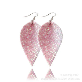 Faux Leather Earrings Set for Women Teardrop Drop Dangle Earrings Jewelry Gift