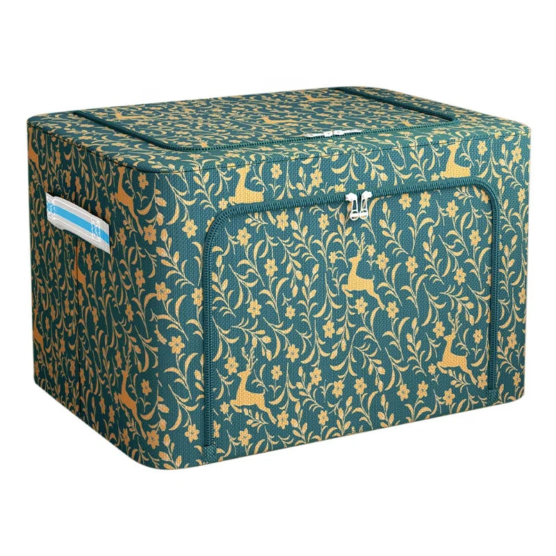 Newly Printed Oxford Foldable Fabric Storage Boxes Cube Organizers for Clothes Shoes Bags for Wardrobe Space