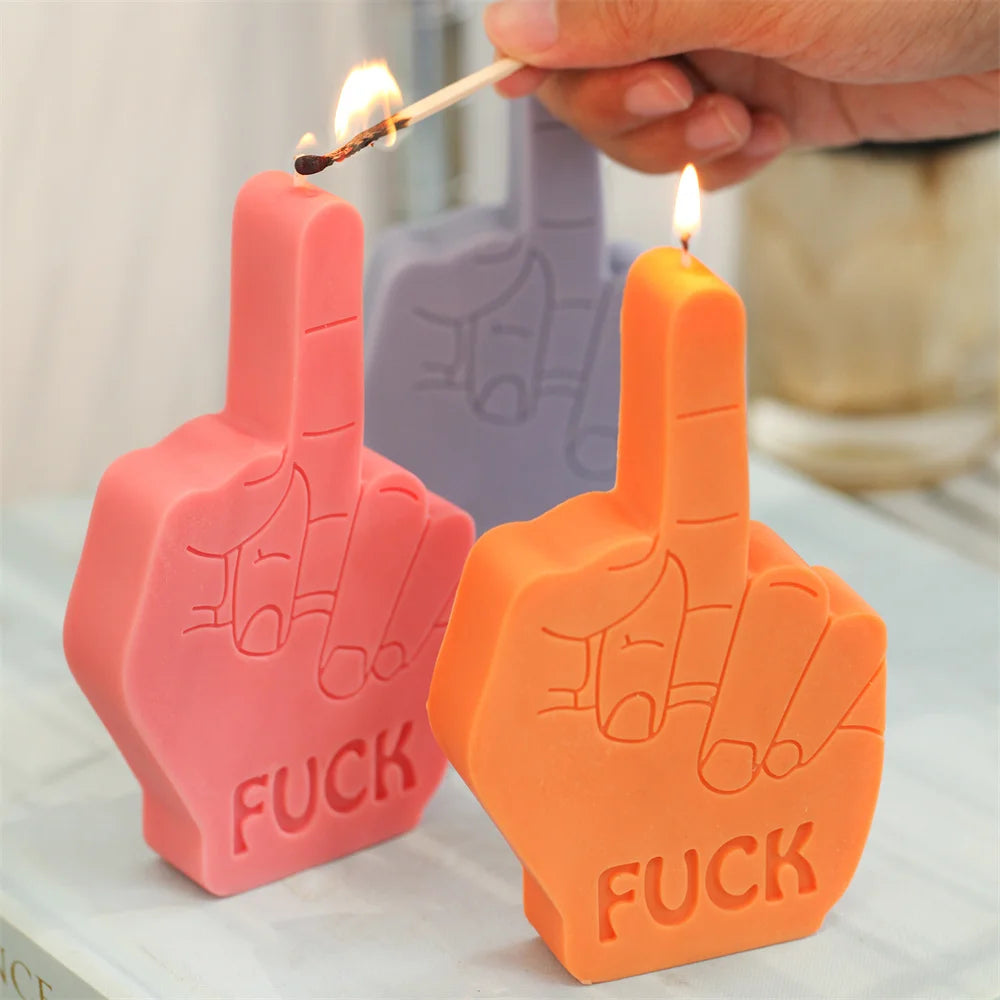 Nicole Home Decoration Wedding Birthday Finger Shape Food Grade Silicone Eco-Friendly Candle Molds for Candle Making