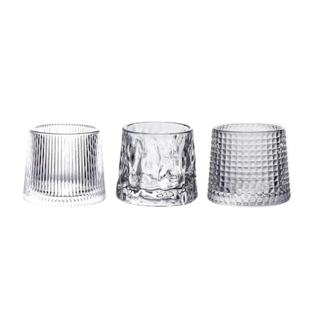 Top Selling Customized Lead-Free Crystal Rolling Whiskey Glasses Set Whisky Cup Shot Glasses Whiskey Glasses of 4