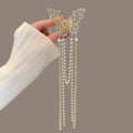 Rhinestone Butterfly Tassel Pearl Back Head Hairpin Fashion Head Ornament Hair Claw Catch Clips Shark Clip