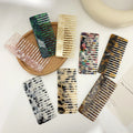 Fashion Girls High Quality Wide Tooth Tortoiseshell Cellulose Acetate Hair Combs for Women