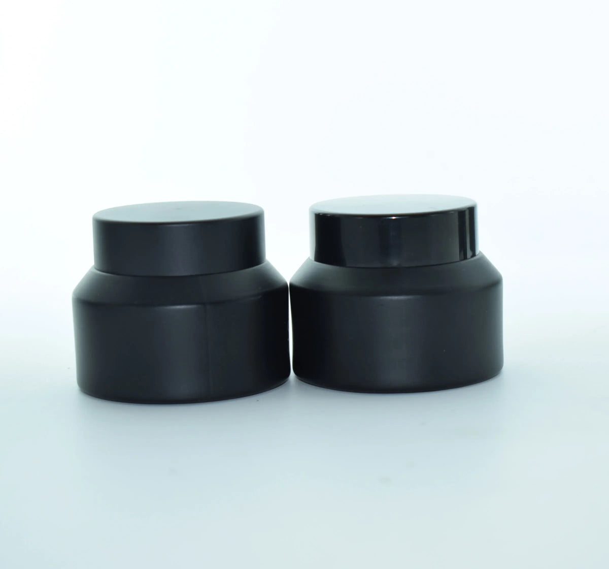 Oblique Shoulder Cream Jar Matte Black Candle Container with Screw Lid for Body Butter Luxury Frosted 1oz 30ml 50ml Slanted Jars