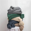 Fn Soft Warm Crochet Pom Pom Thick Knitted Throw Chenille Polyester Travel Blanket for Home Decoration  Marshtomp Plush