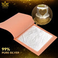 Hot Sale Pure Silver Leaf Paper Food Decoration Cake Baking Food Drink Coffee Gold Foil Sheets Silver Paper