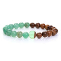 Wood Beaded Natural Stone Half Resin Wood Bead Elastic Bracelet ST202