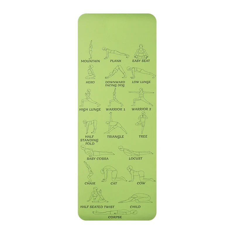 TPE Instructional Yoga Mat