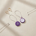 Customized Special Design Purple Round Plastic Seal Tag NOT RETURNABLE Watch Jewelry Security Price Tag With Sticker