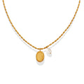 Korean Fashion Stainless Steel Freshwater Pearl Necklace Jewelry