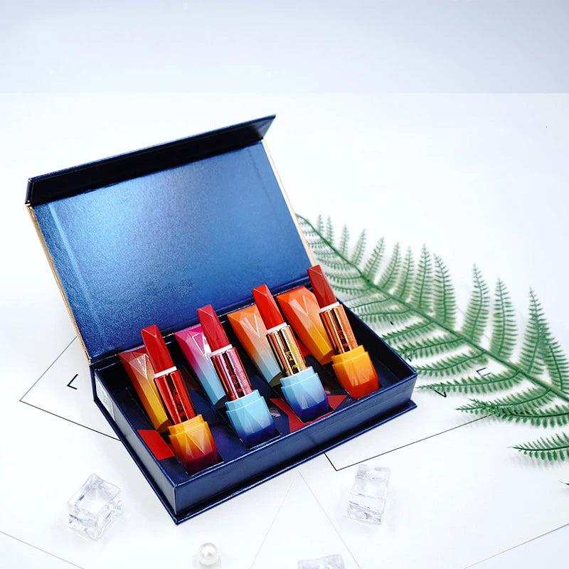 Custom Logo Factory 2025 New Arrival Makeup Cosmetics China Private Label Waterproof Long Lasting Matte Lipstick Kits