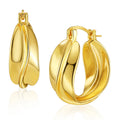 18K Gold Plated Hoop Earrings Modern and Minimal Delicate Huggie Earrings for Women Wholesale Minimalist Fashion Jewelry OEM ODM