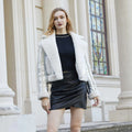 Janefur Light Weight Warm Winter Luxury Genuine Lamb Fur Women Shiny Real Shearling Jacket