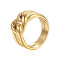 High End 18K PVD Gold Plated Chunky Cuban Link Chain Rings
