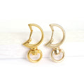 Wholesale Gold Swivel Keychain Hook | Cute Simple Moon-Shaped Alloy Lobster Clasp for DIY & Bag Charms
