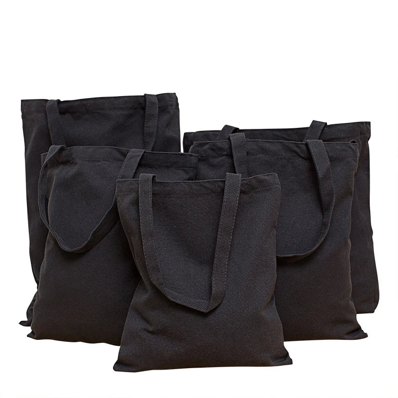 Custom Logo 10OZ 12OZ Canvas Custom Tote Bag Shopping Backpack Natural Semi-White Cotton Linen Black for Promotion Events Gifts