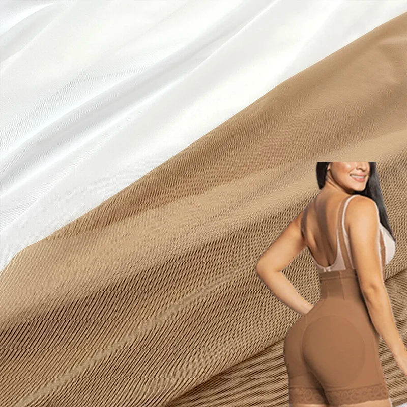Fabrics Wholesale Quick Dry Knitted Net Polyamide Stretch Mesh Nylon Spandex Shapewear Fabric