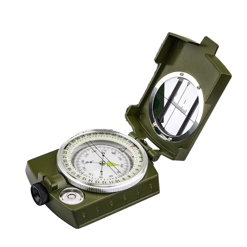 Wilderness Navigation Compass with Luminous Pocket Guide Copper Case and Zinc Dial Display for Hiking Camping Climbing MegaBDM
