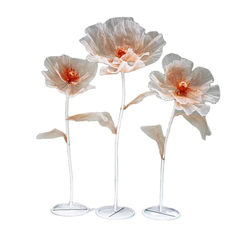 DREA Large Tall Wedding Decorations Romantic Giant Silk Flower Stand Set Artificial Standing Giant Flower Rose