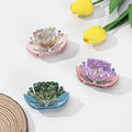 YHJ New Design Elegant Lotus Flower Acetate Hair Claw Delicate Rhinestone Hair Claw Custom logo Wholesale Hair Claw for Women