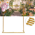 1.5M Gold Metal Wedding Arch Backdrop Stand Iron Balloon Flower Stand for Garden Decoration Wedding Arbours & Pergola