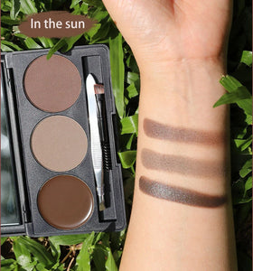 Hot Selling Long-Lasting Waterproof Eyebrow Cream Powder Set High Pigment Vegan Gel Eyebrow Brush Tweezers Custom Private Label