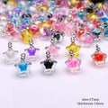 Color Plating Acrylic Five Pointed Star Love Heart Round Beads Charms Pendants for Jewelry Making Findings DIY