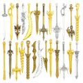 20pcs/set 3 Colors Mixed Styles Alloy Charms Animation Game Knight weapon Pendant for DIY Handmade Jewelry Material