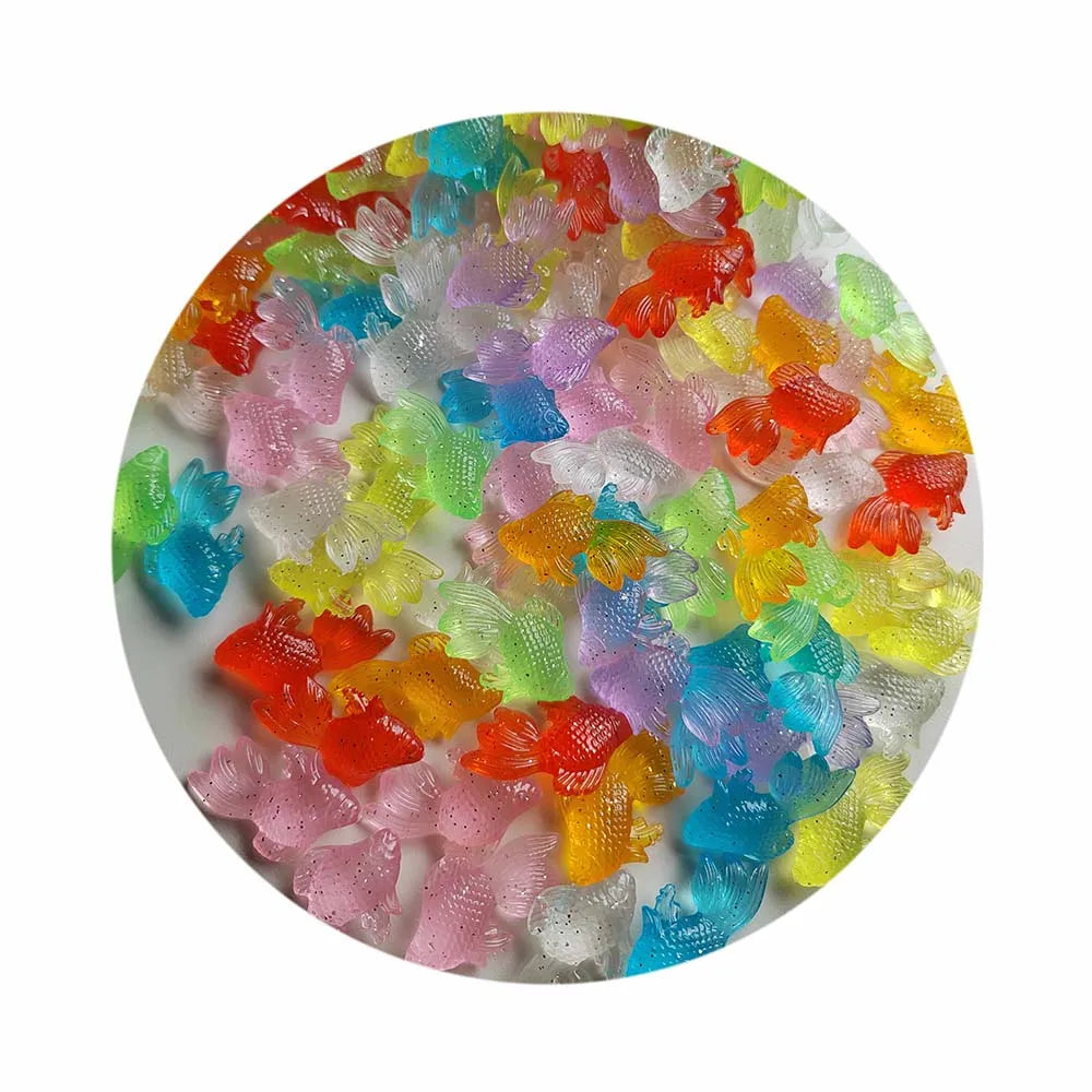Mini Koi Fish Figurines Artificial Fish Kids Toy Resin Luminous Ornaments