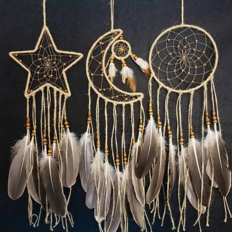 Hand-woven Wedding Holiday Accessories Homestay Cotton Linen Shopping Kit Diy Dreamcatcher Wholesale