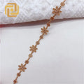 High Quality Gold Embroidered Water-Soluble Lace with Bar Code Sequin-Laden Lace for Wedding Dresses and Clothes Decorations