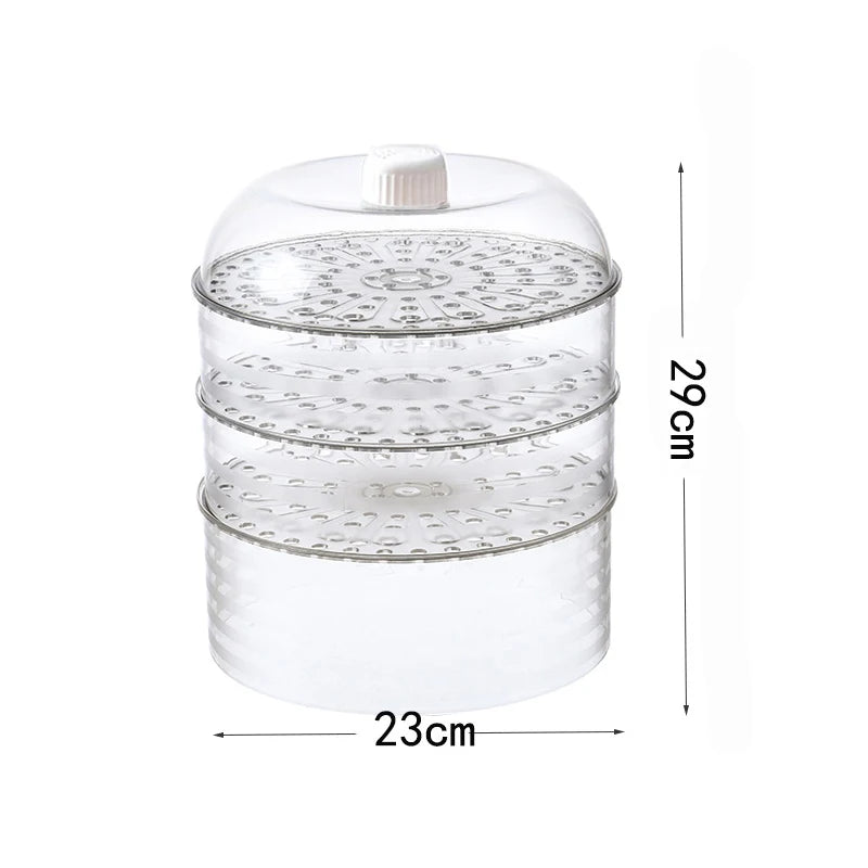 Kitchen Transparent Multi-layer Fresh-keeping and Heat Preservation Food Cover Plastic Food Cover
